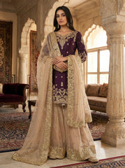 Pure Heavy GMY Silk Embroidered Coding Dori Sequence Work Set