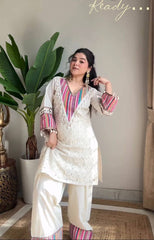 2-Piece Stylish Ensemble: Includes a well-fitted top and coordinated bottom Cord set