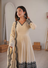 Latest Faux Georgette 3 Piece Suit Set with Embroidery Work | Ready To Wear Ethnic Outfit for Women