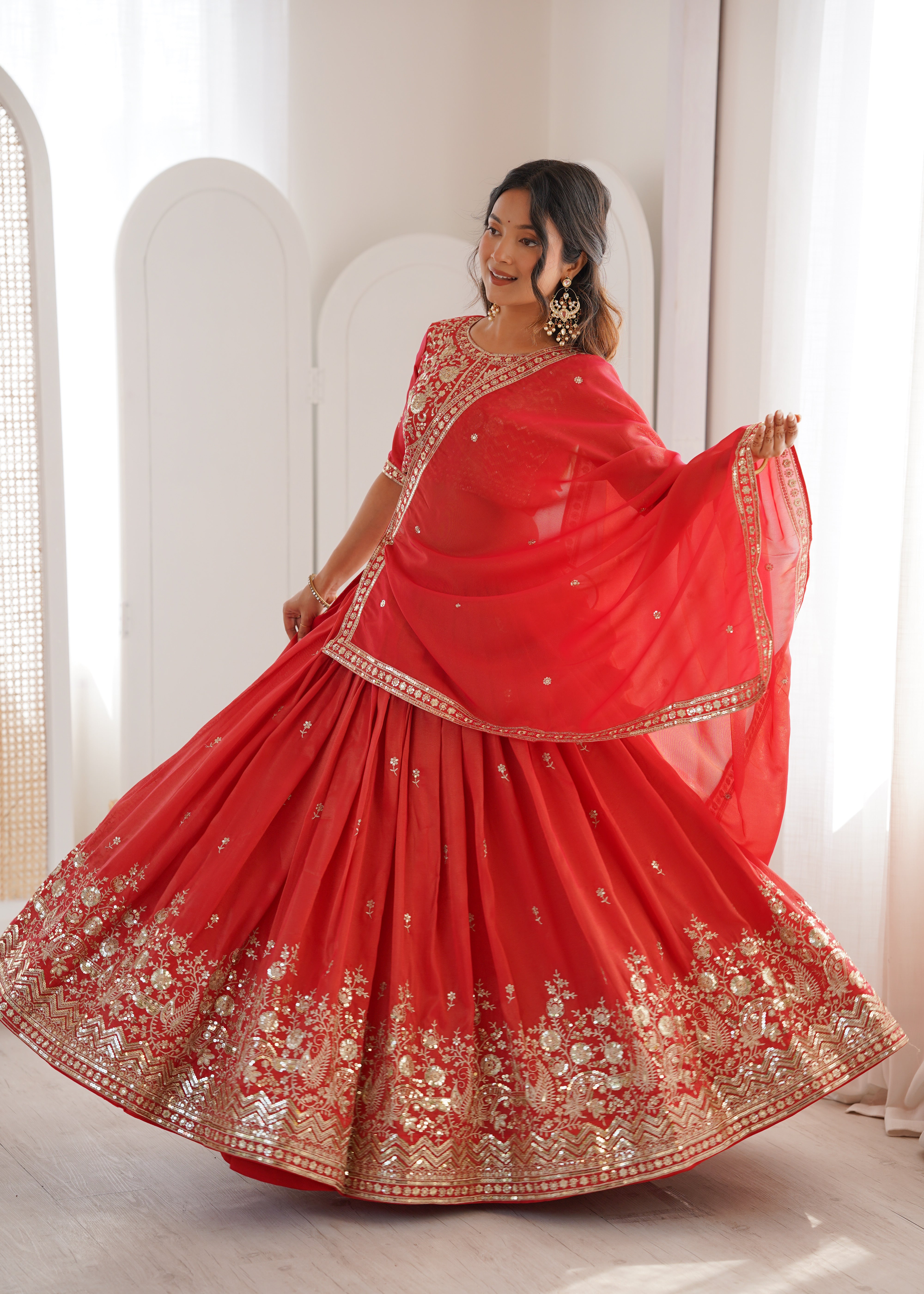 Wedding & Party Wear Designer Lehenga Set with Heavy Embroidery Work