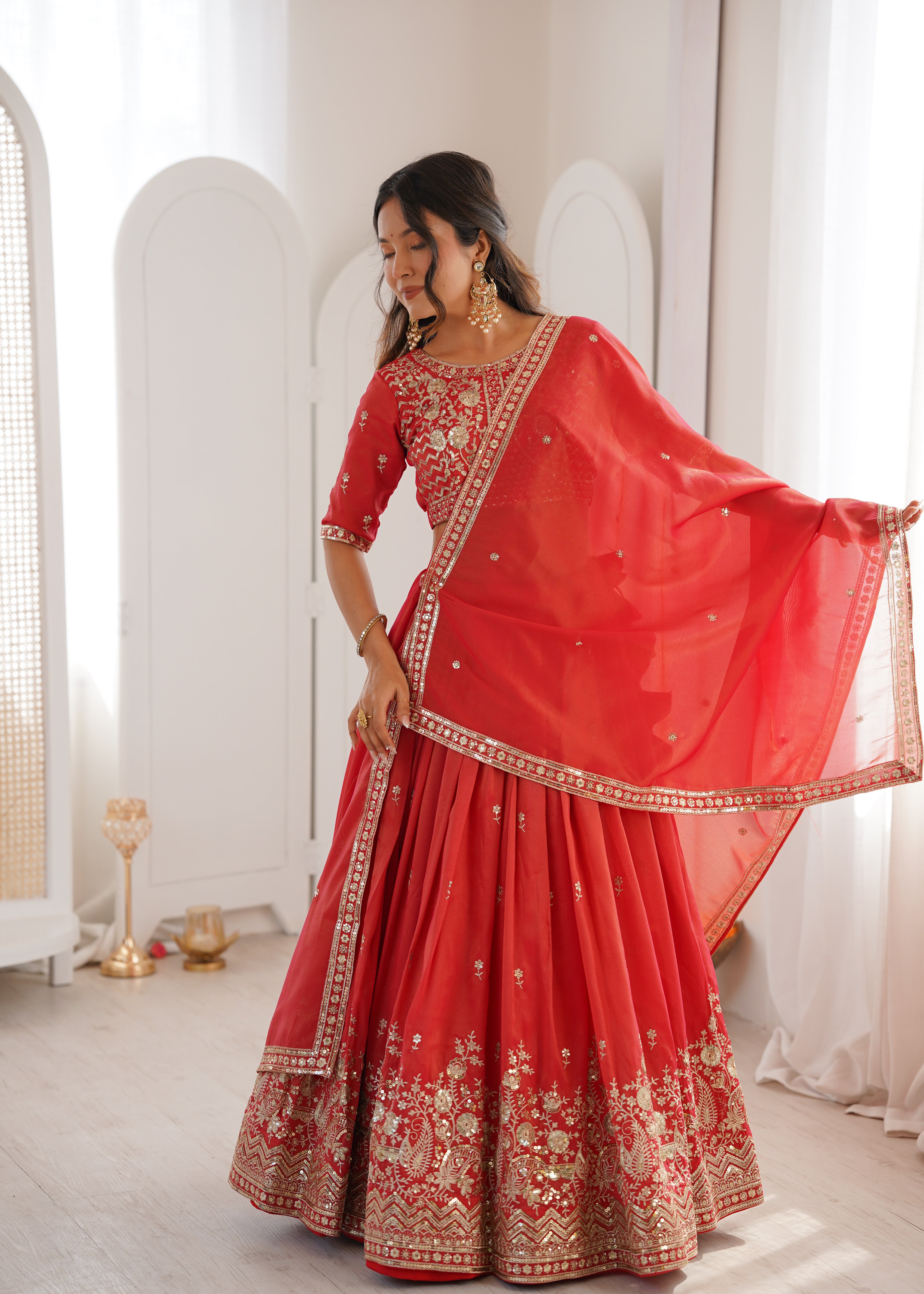 Wedding & Party Wear Designer Lehenga Set with Heavy Embroidery Work
