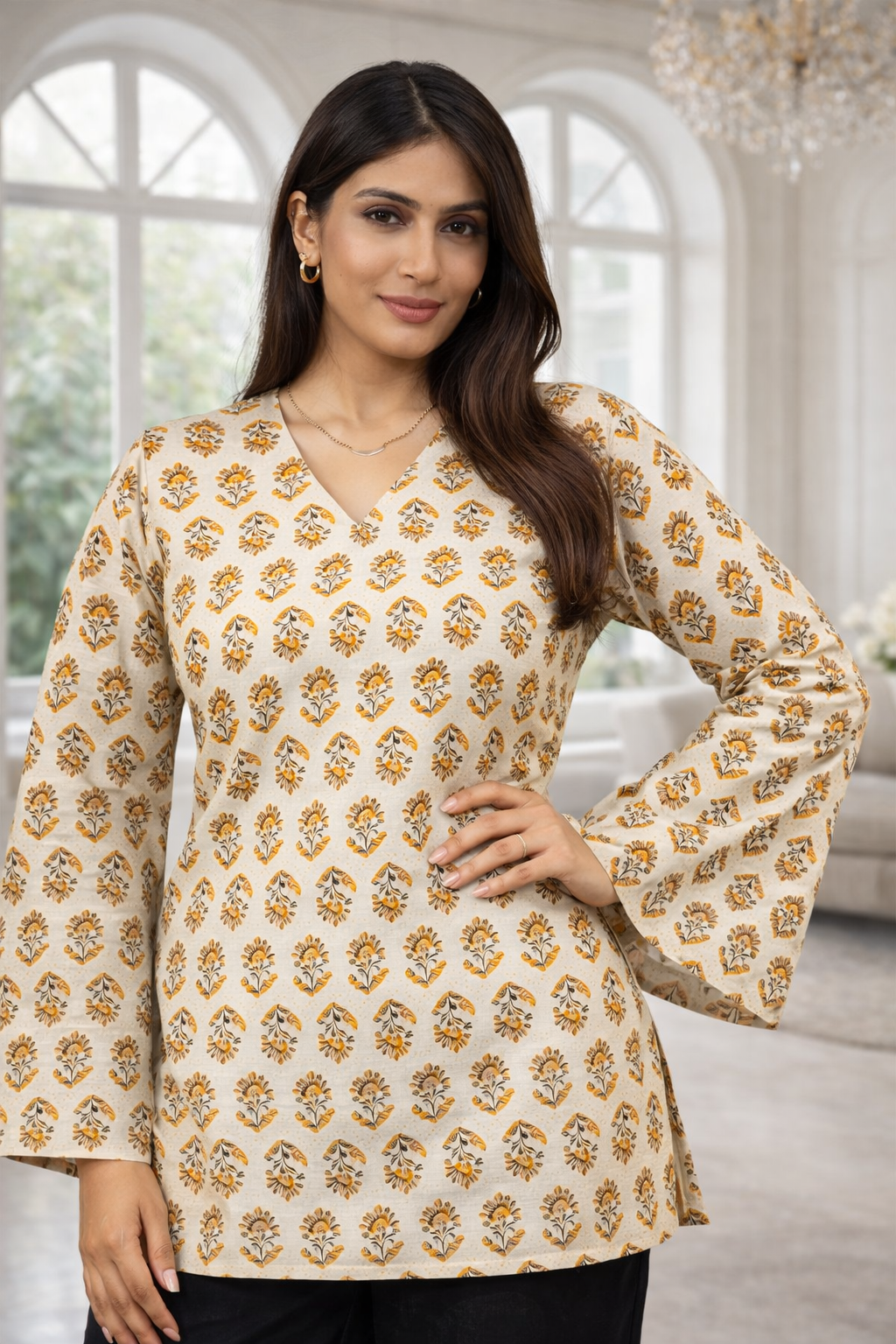 Premium Daily Wear Pure Cotton Digital Printed Tunic