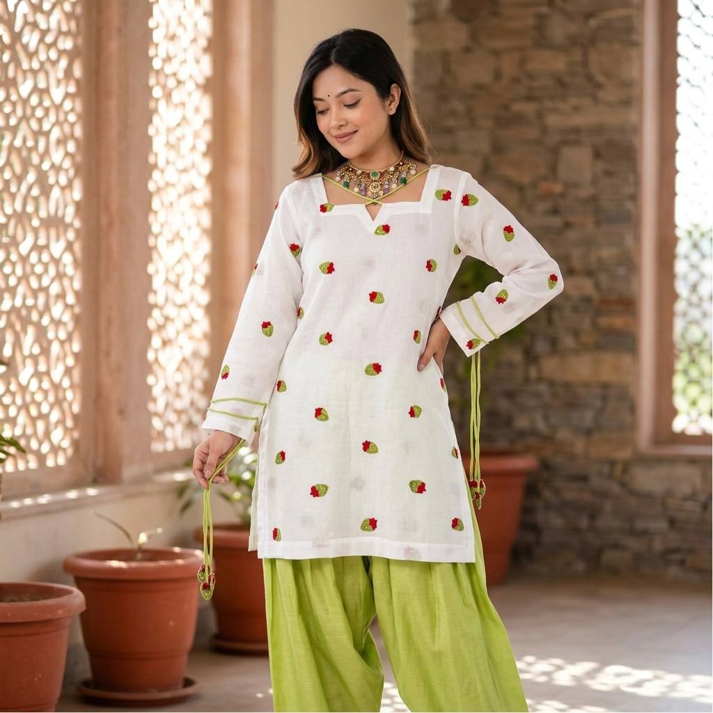 Readymade Pure Cameric Cotton Farshi Suit Set