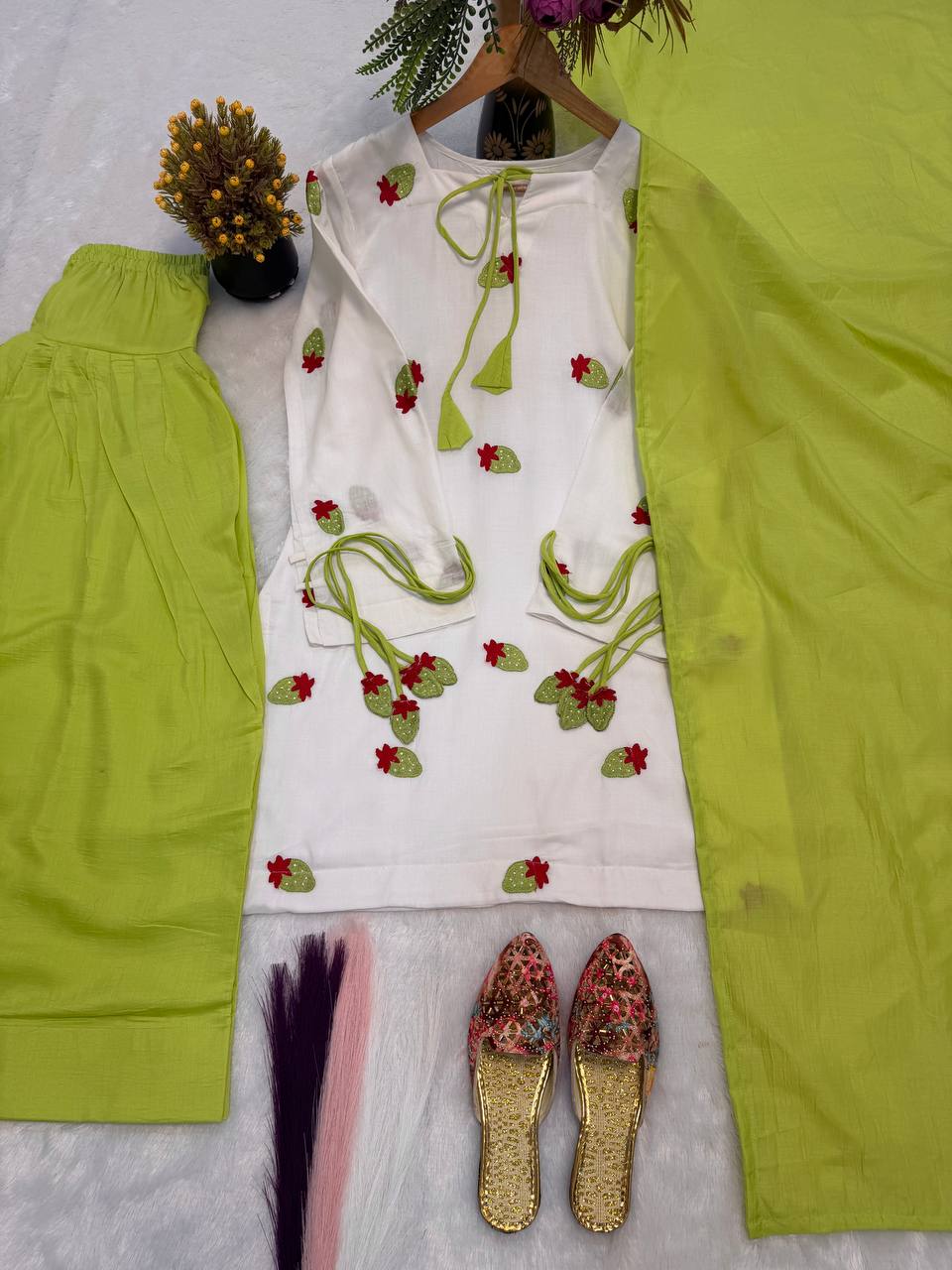 Readymade Pure Cameric Cotton Farshi Suit Set