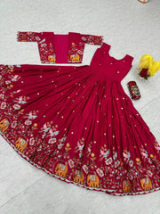 Embroidery work Gown with Jacket