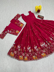 Embroidery work Gown with Jacket