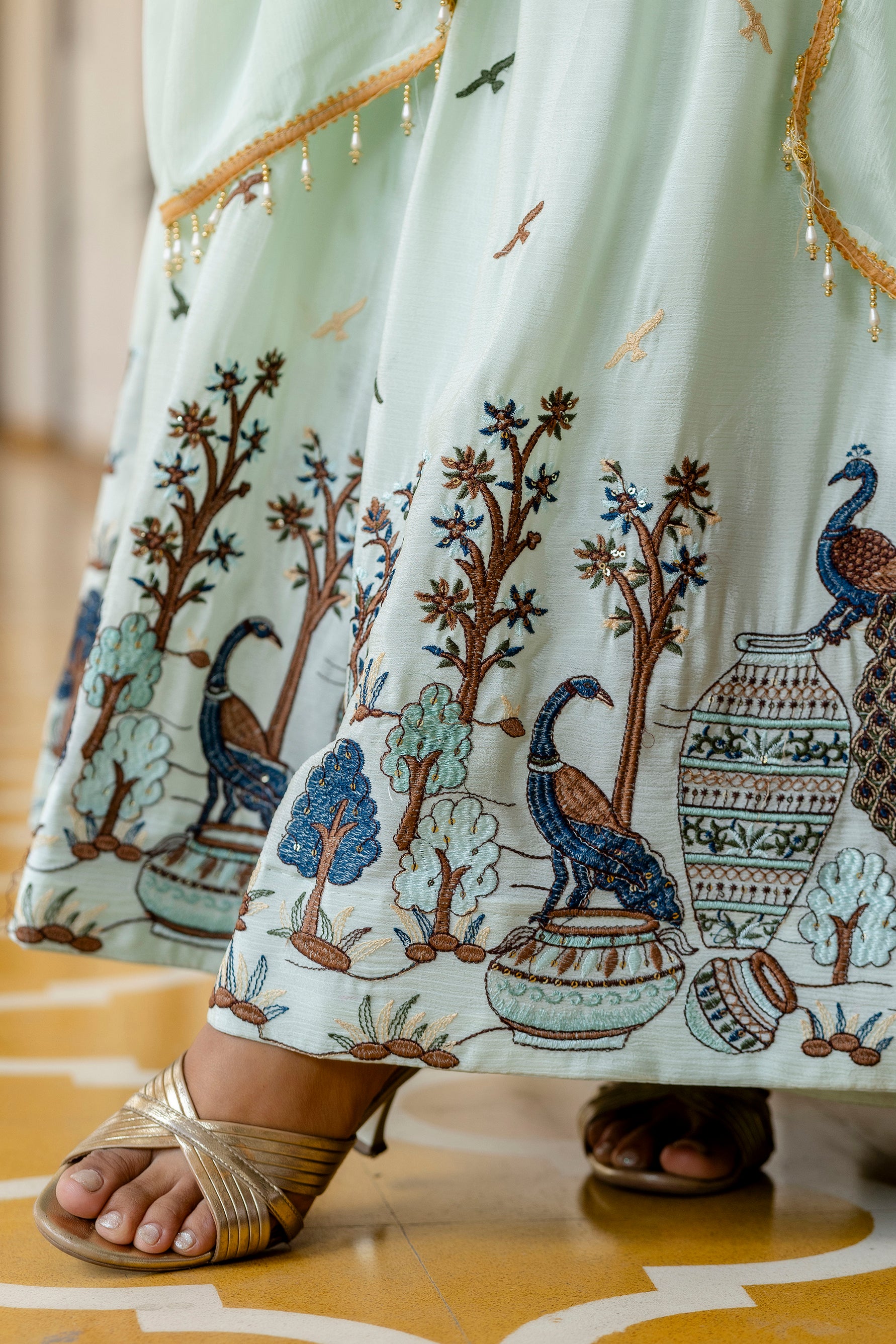 Premium Chinon Fabric Embroidered Gown with 3.5 Meter Flair & Dupatta | Ethnic Wear for Women