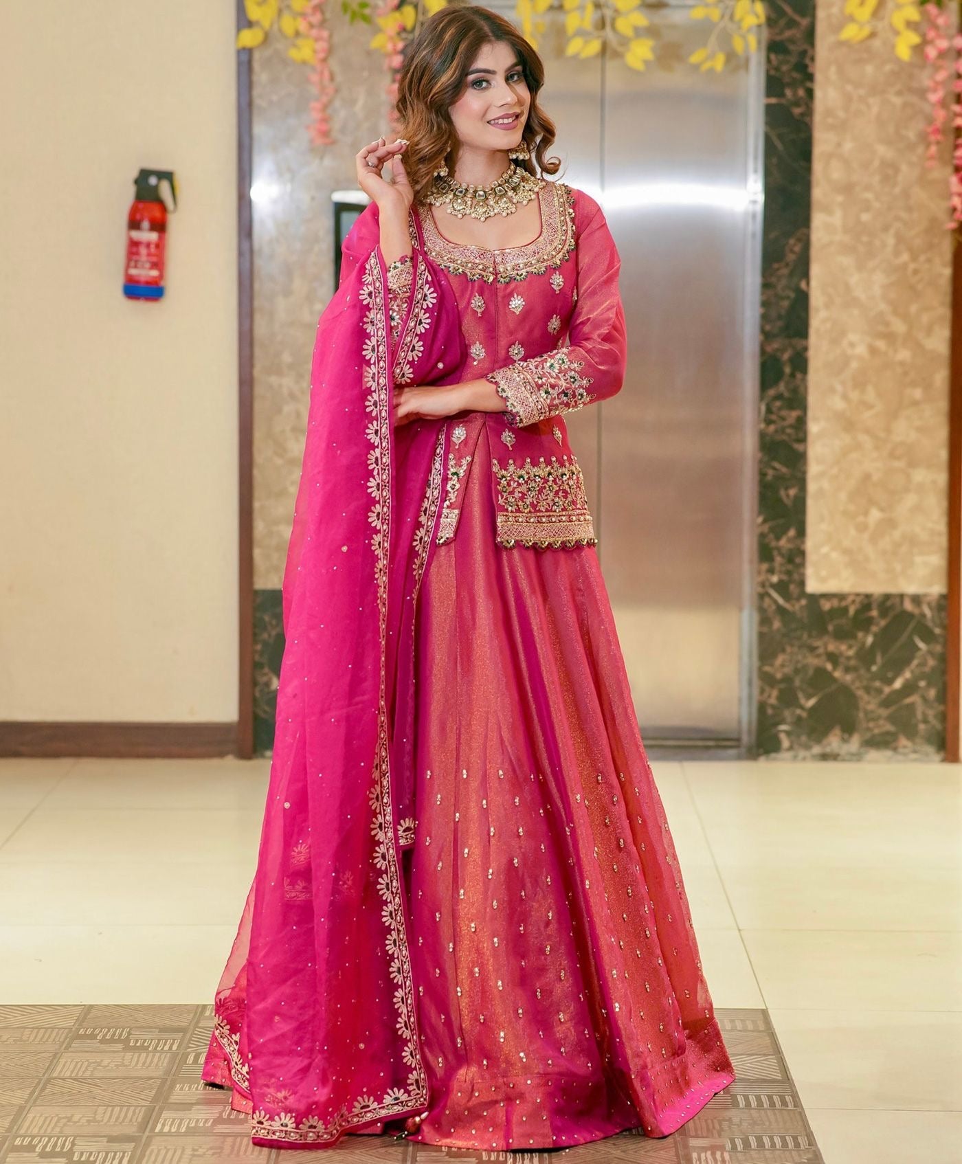 Premium Roman Silk Lehenga Choli Set with Embroidery & Twill Net Dupatta | Ethnic Wear for Women