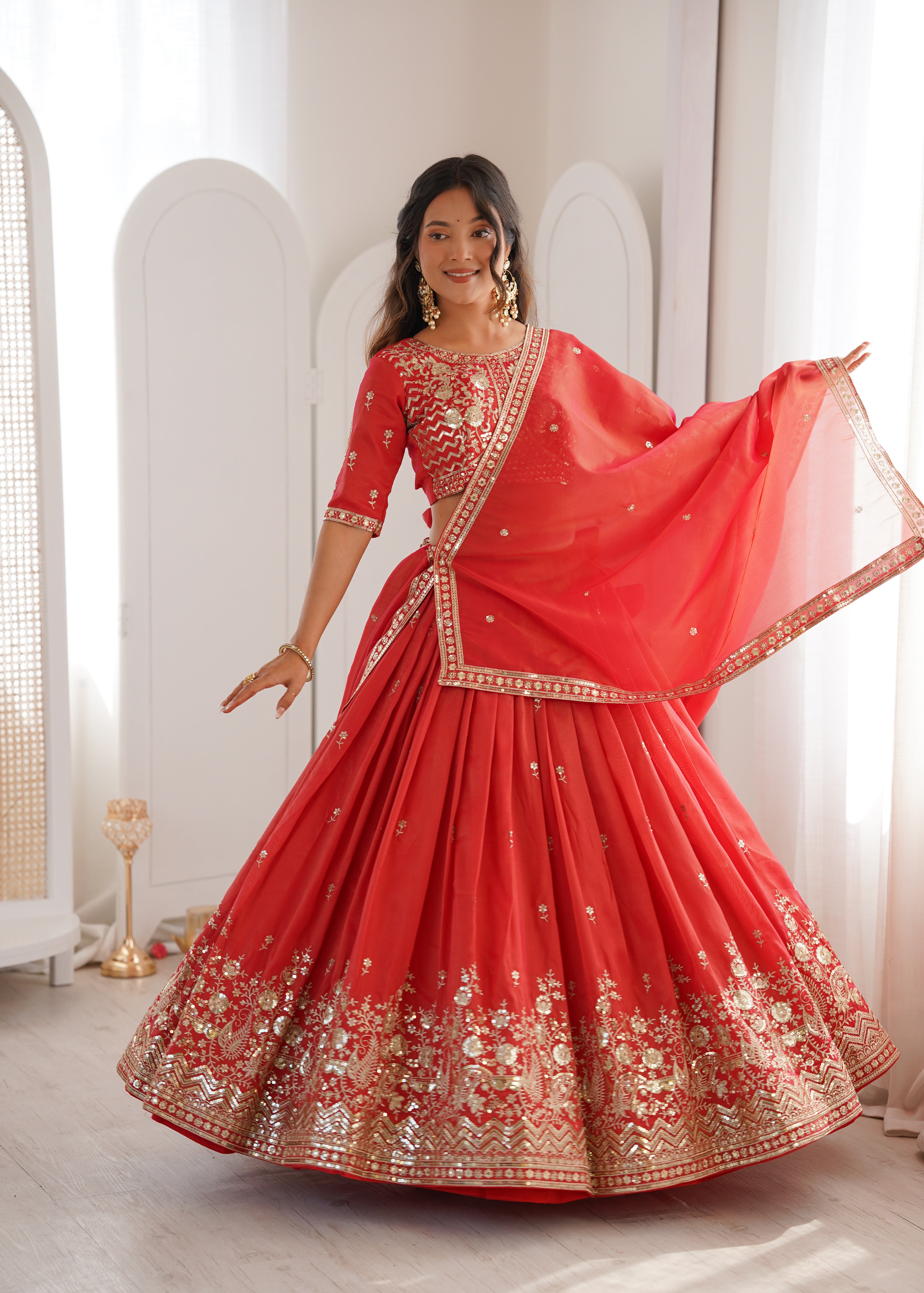 Wedding & Party Wear Designer Lehenga Set with Heavy Embroidery Work