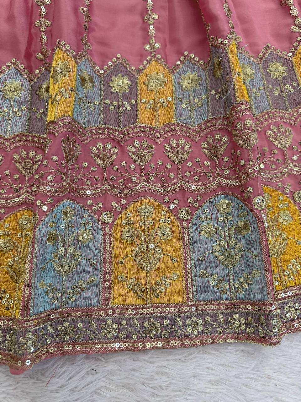 Premium Chinon Silk Anarkali Suit with Digital Print Tabby Organza Dupatta