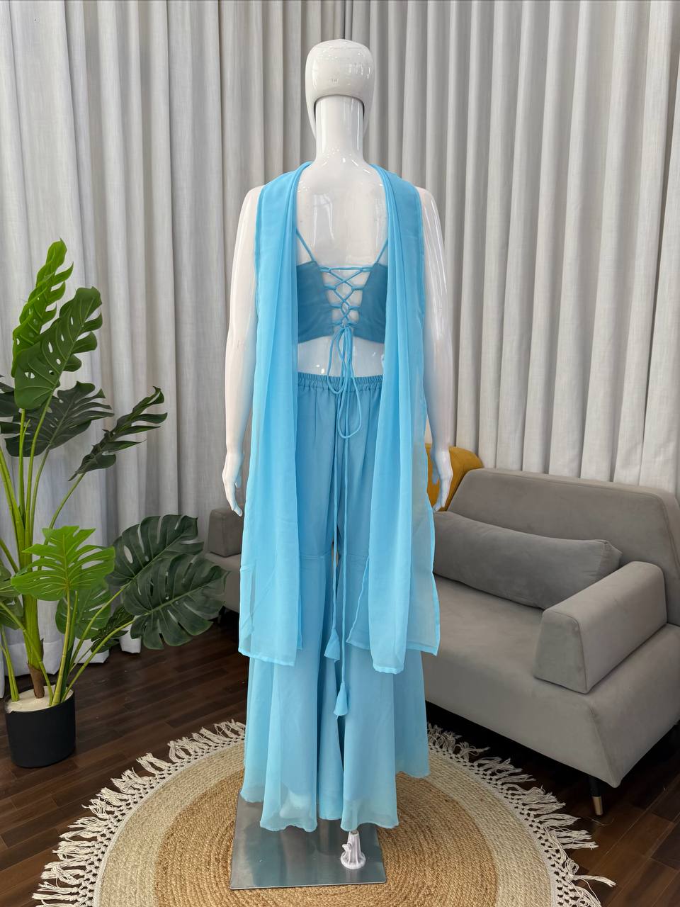 Iconic 90’s Style Real Mirror Work Sharara Set
