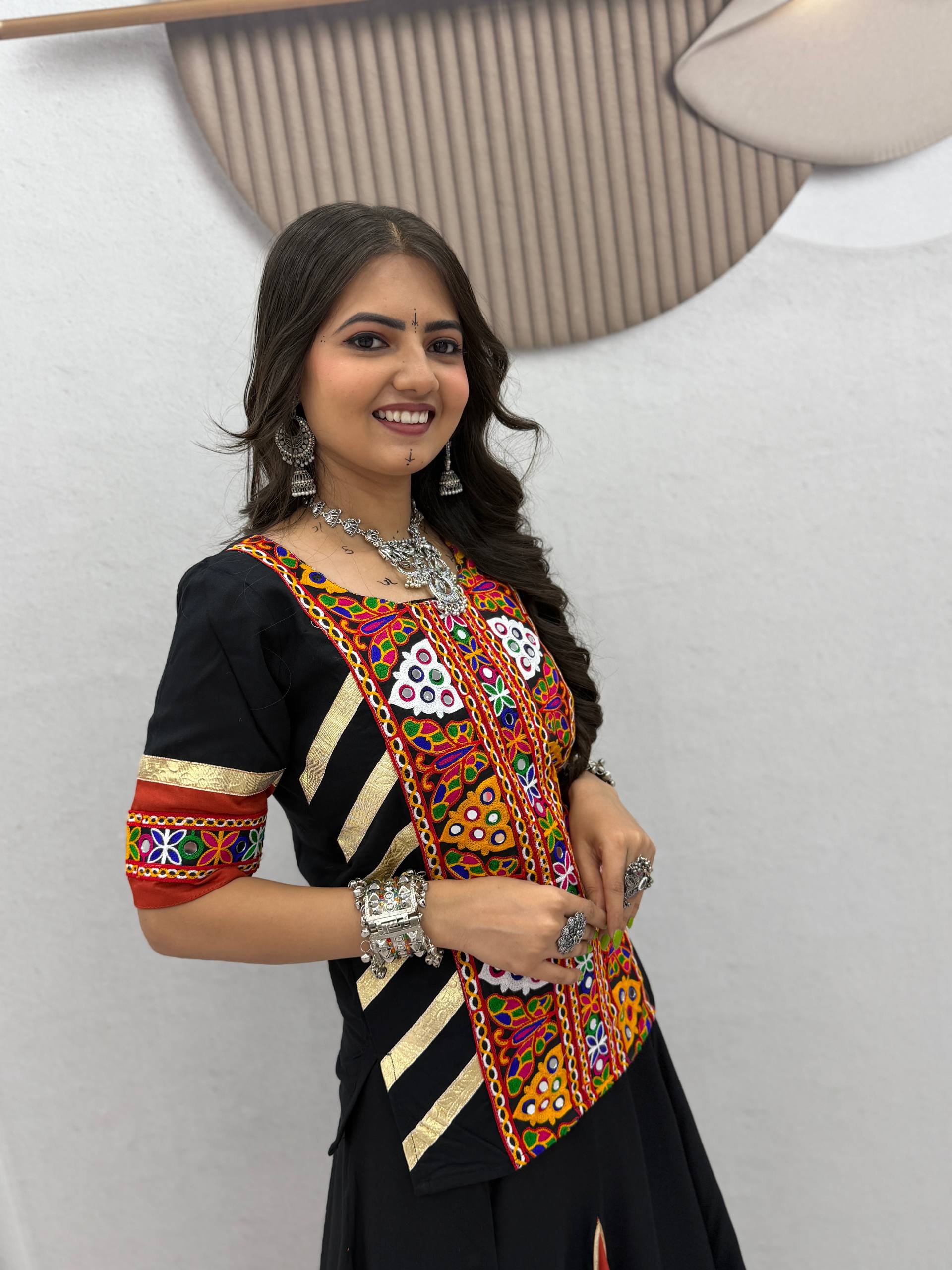 Traditional Pure Cotton Navratri Kediyu Lehenga Set