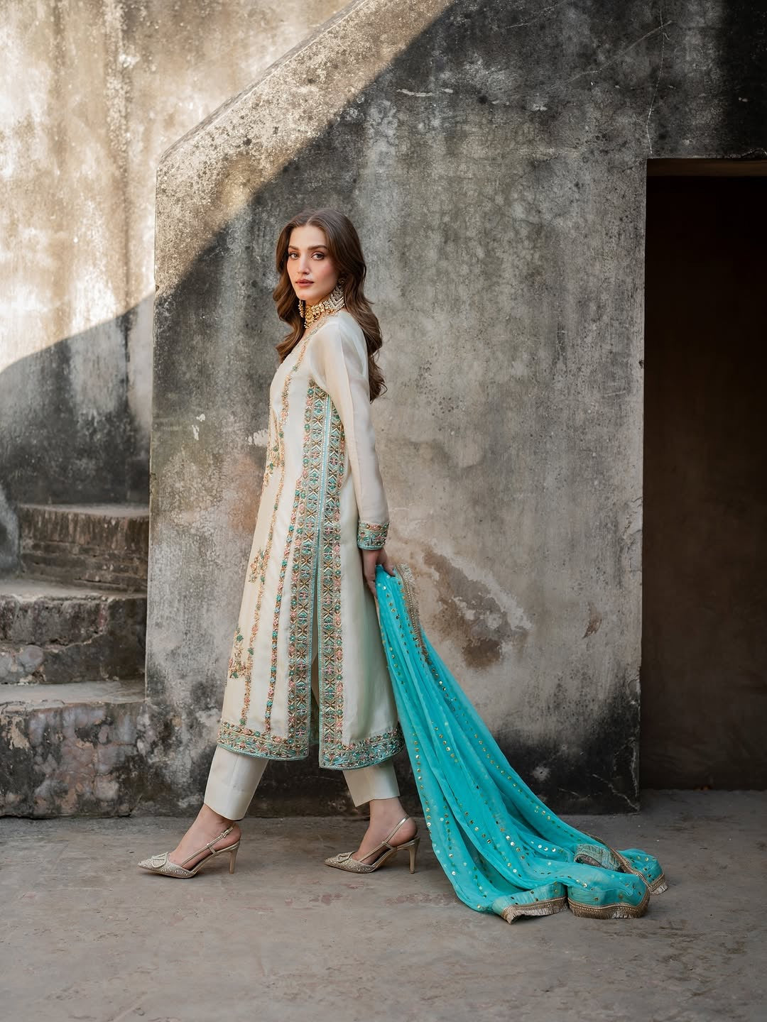 Premium Designer Top Palazzo Set | Heavy Embroidery Sequence Work Women Suit
