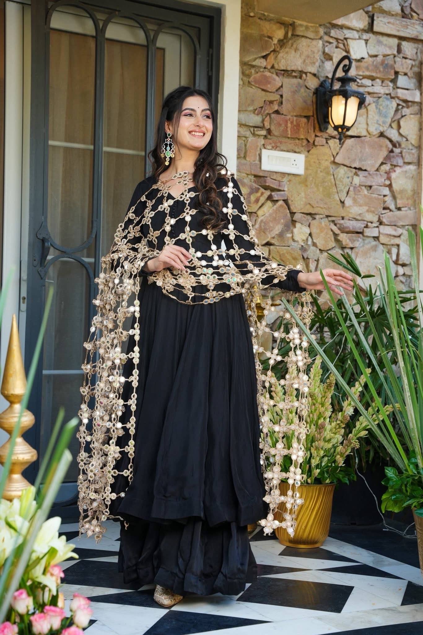 DEFINE NEW STYLE, 3 PIECES REAL MIRROR DUPATTA SET
