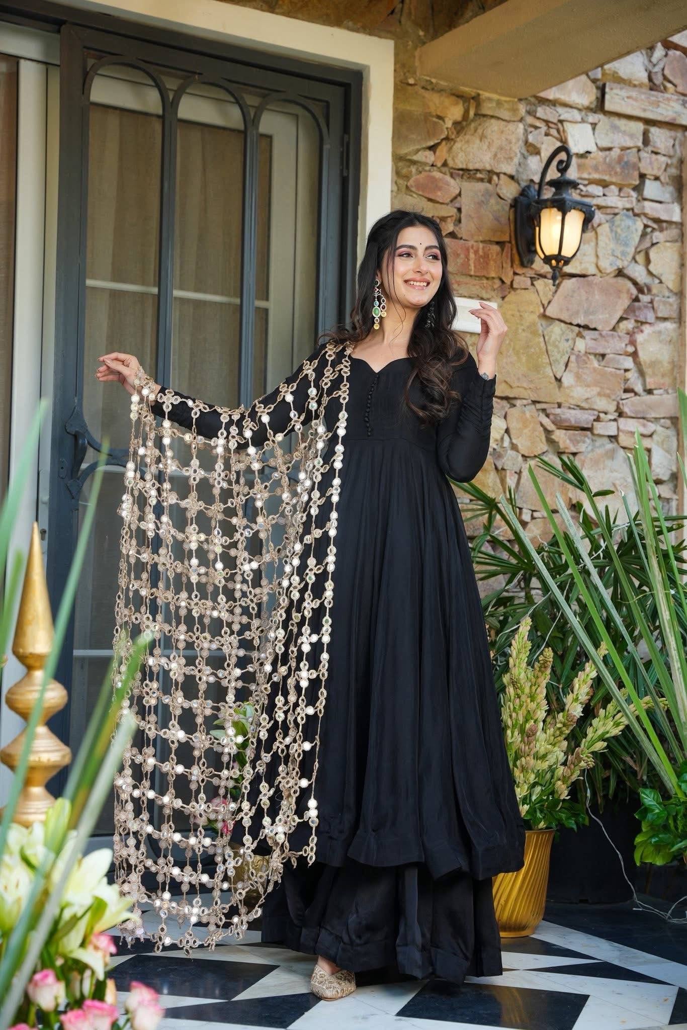 DEFINE NEW STYLE, 3 PIECES REAL MIRROR DUPATTA SET