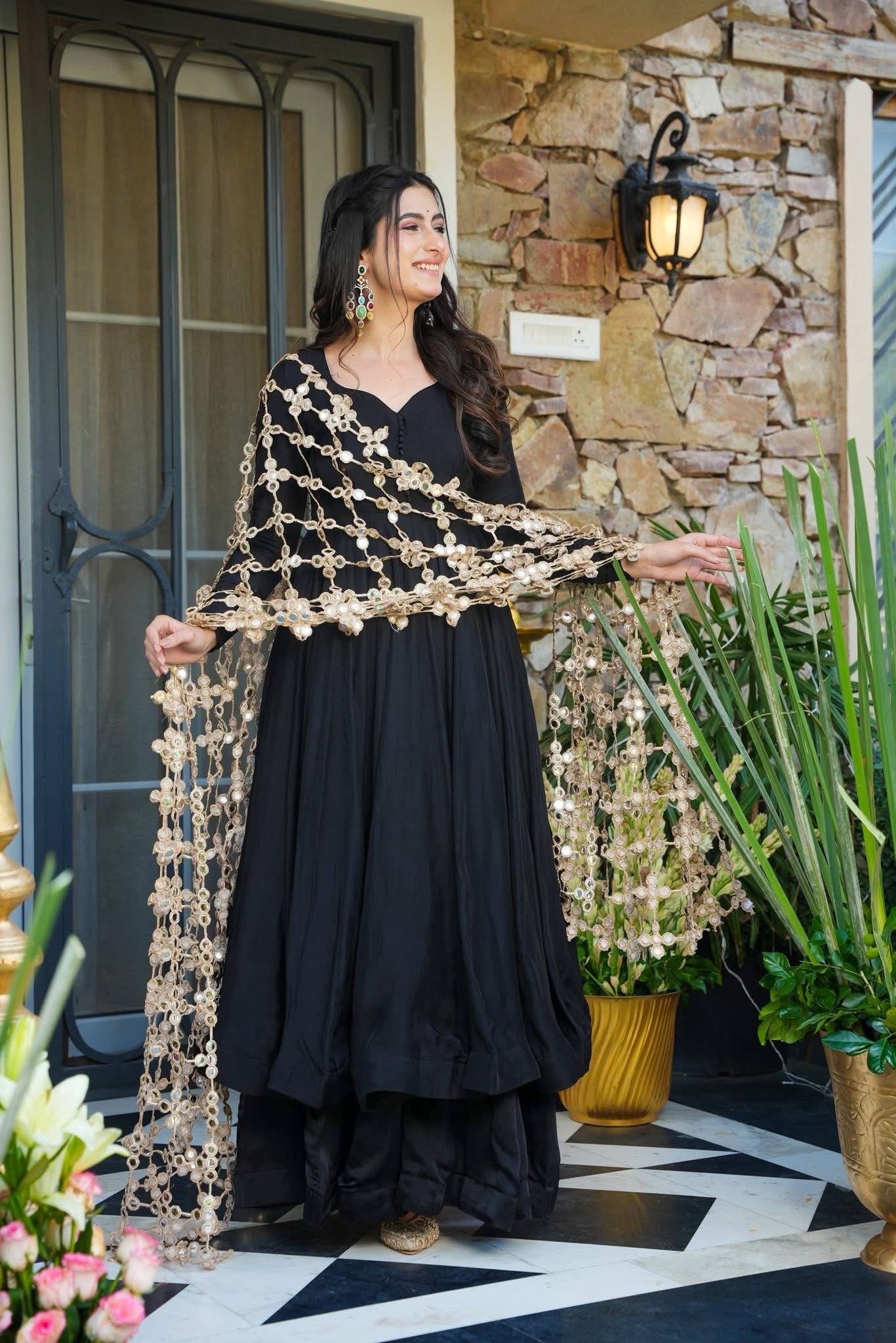 DEFINE NEW STYLE, 3 PIECES REAL MIRROR DUPATTA SET