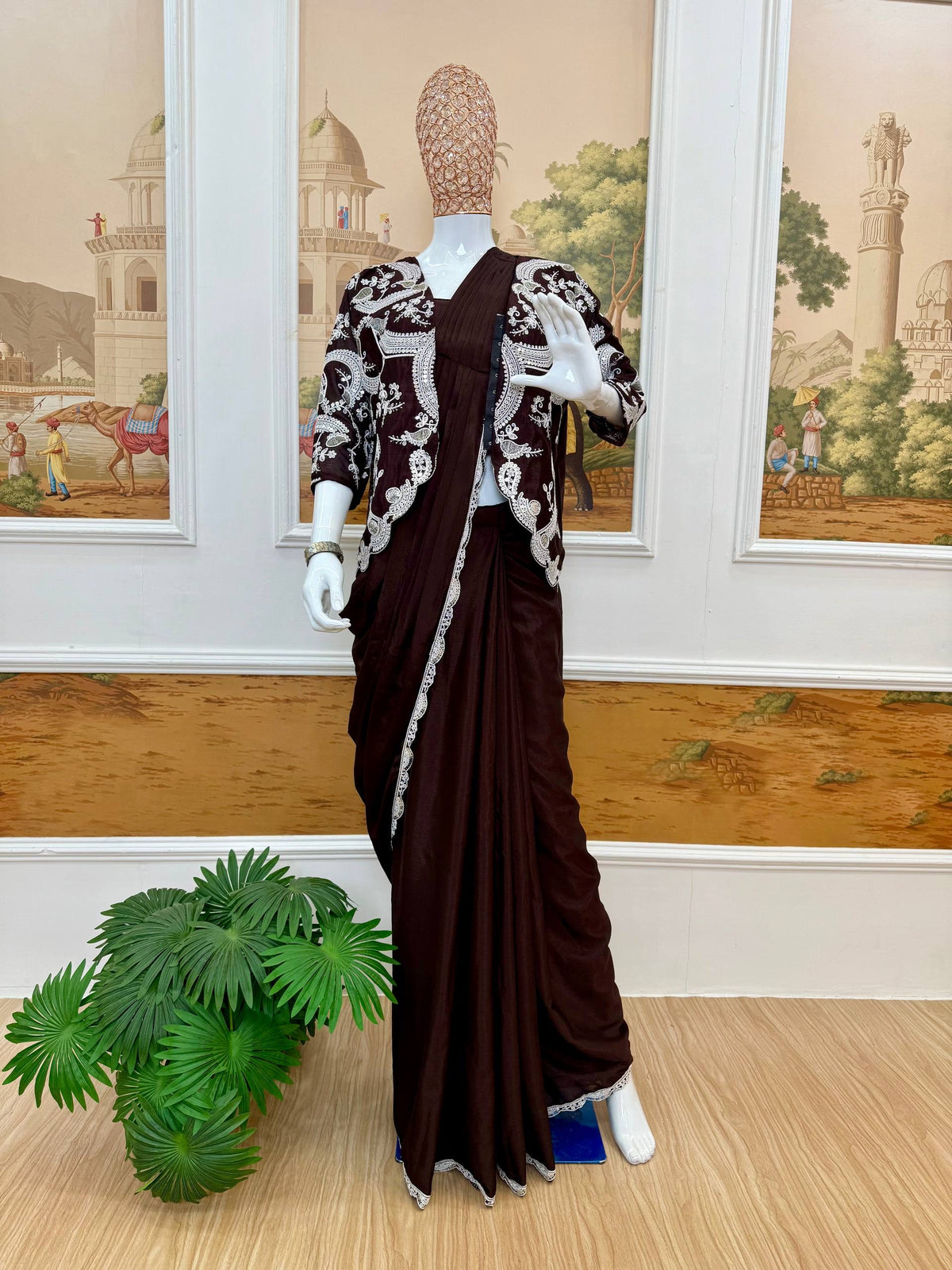 INDO-WESTERN DRAPE SAREE