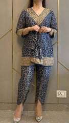 NEW SUPERHIT TRENDING FESTIVE COLLECTION CO-ORD SET WITH FULL EMBROIDERY WORK ON PRINTED MUL COTTON FABRIC