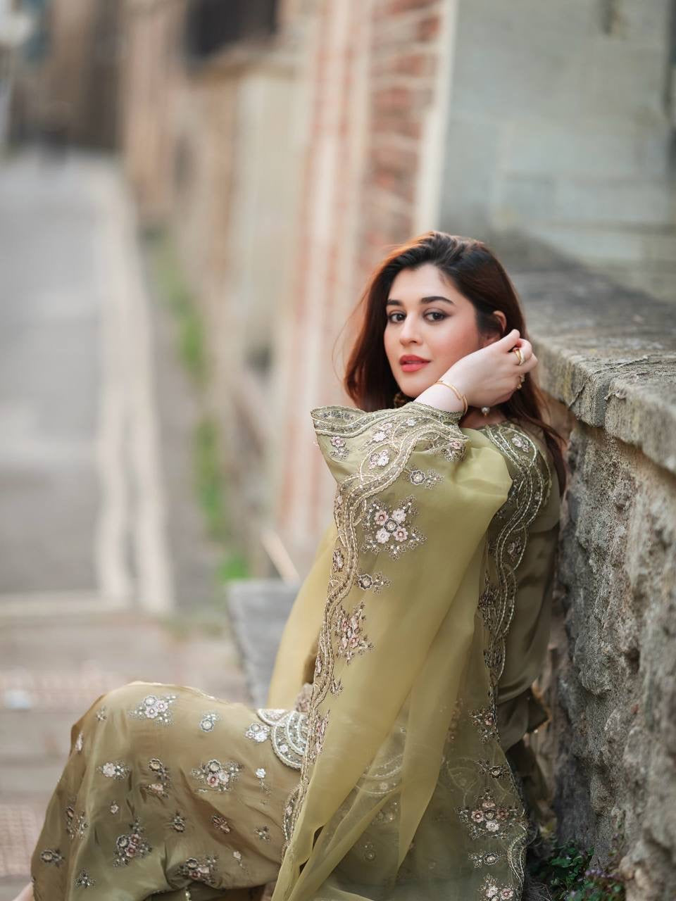French Crep Silk Top-Bottom And Dupatta Set Fully Stitched Ready To Wear