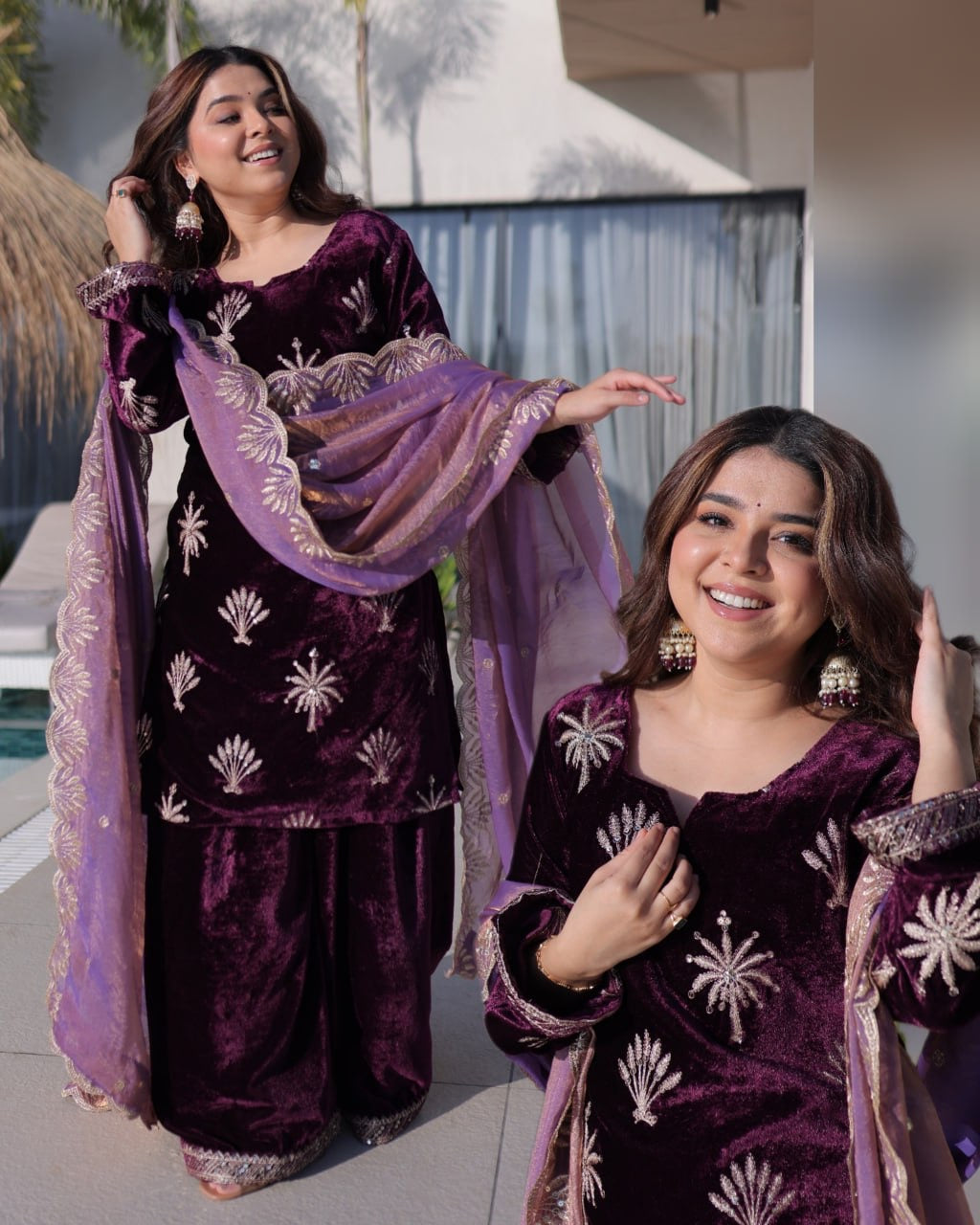 READYMADE TOP-PALAZZO WITH DUPATTA