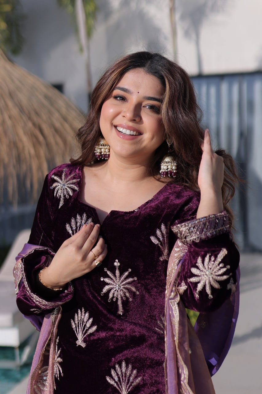 READYMADE TOP-PALAZZO WITH DUPATTA