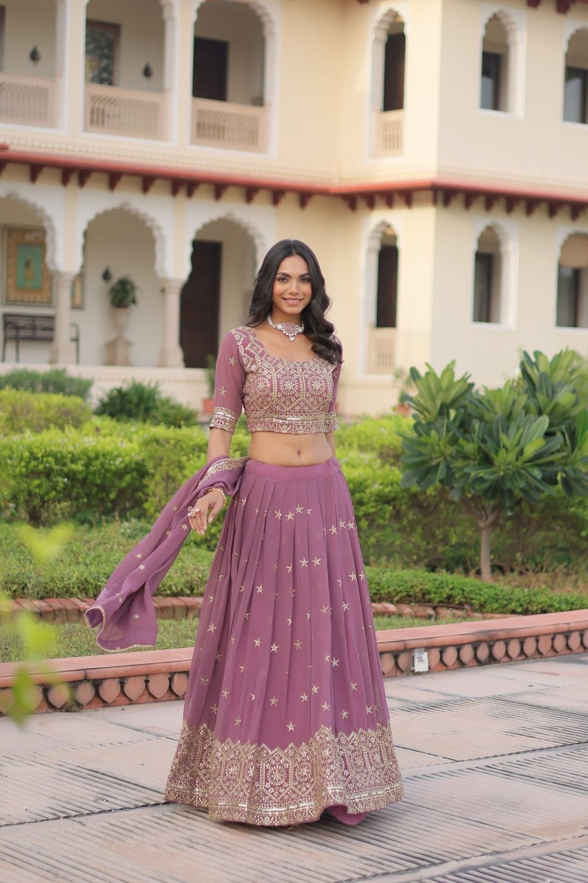 Premium Designer Sequins Embroiderd Readymade Lehenga choli Set