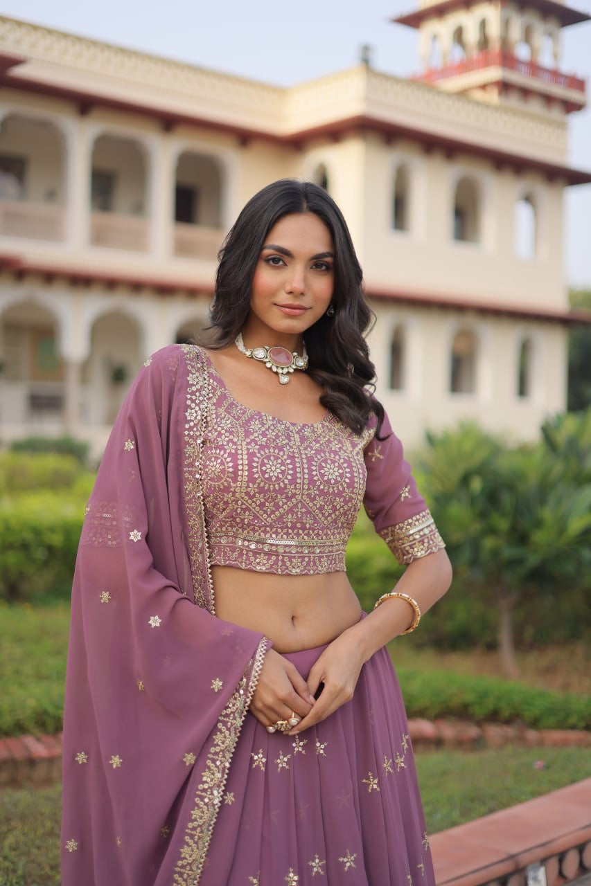 Premium Designer Sequins Embroiderd Readymade Lehenga choli Set