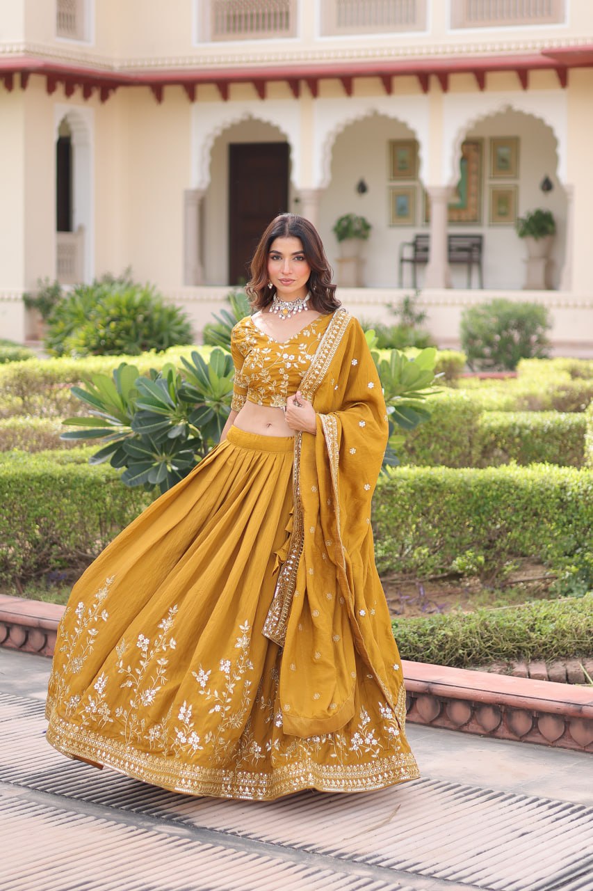 Premium Designer Sequins Embroiderd Readymade Lehenga Choli Set