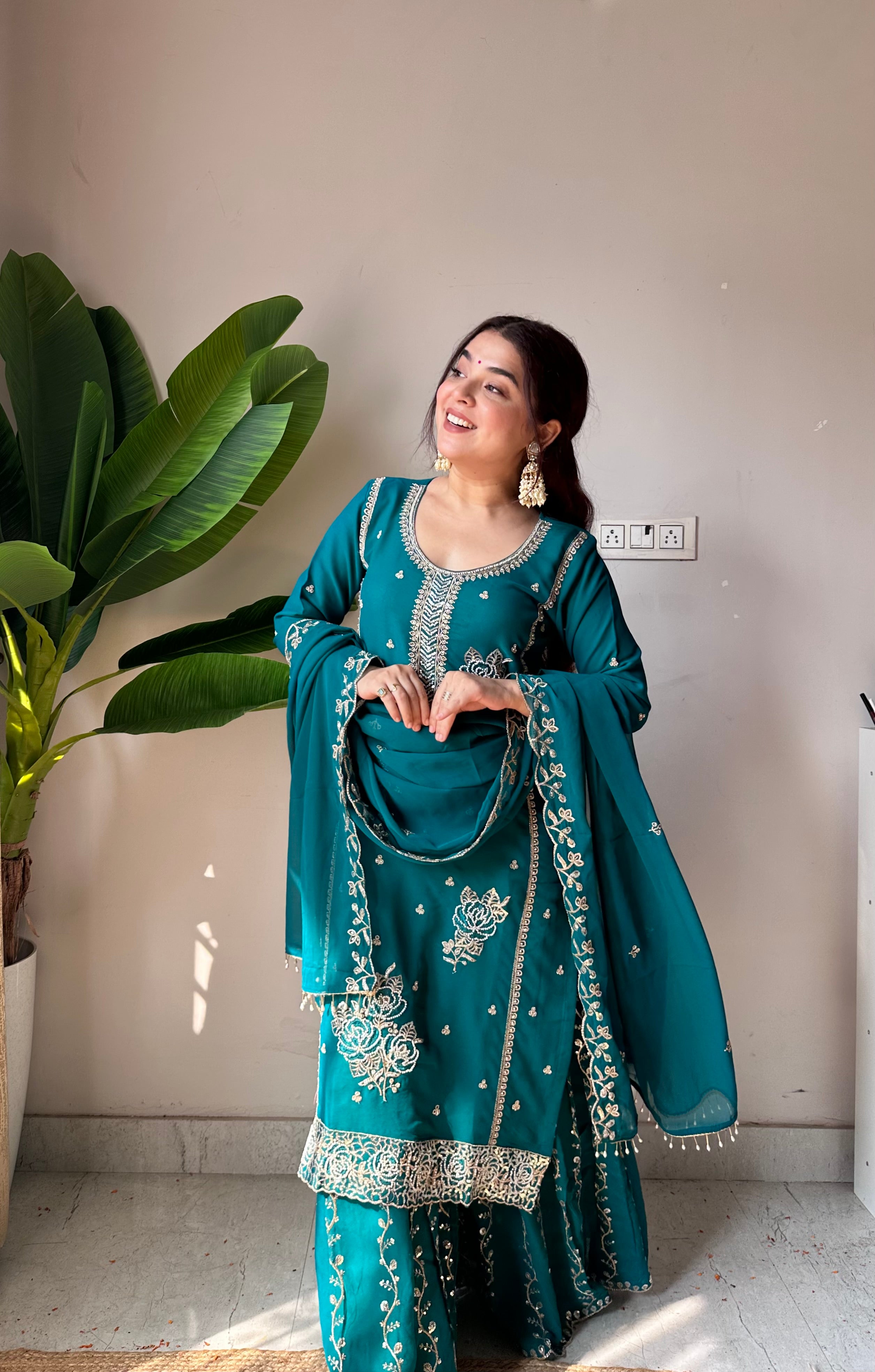 Eid Special Designer Gharara Pair with Real Modeling