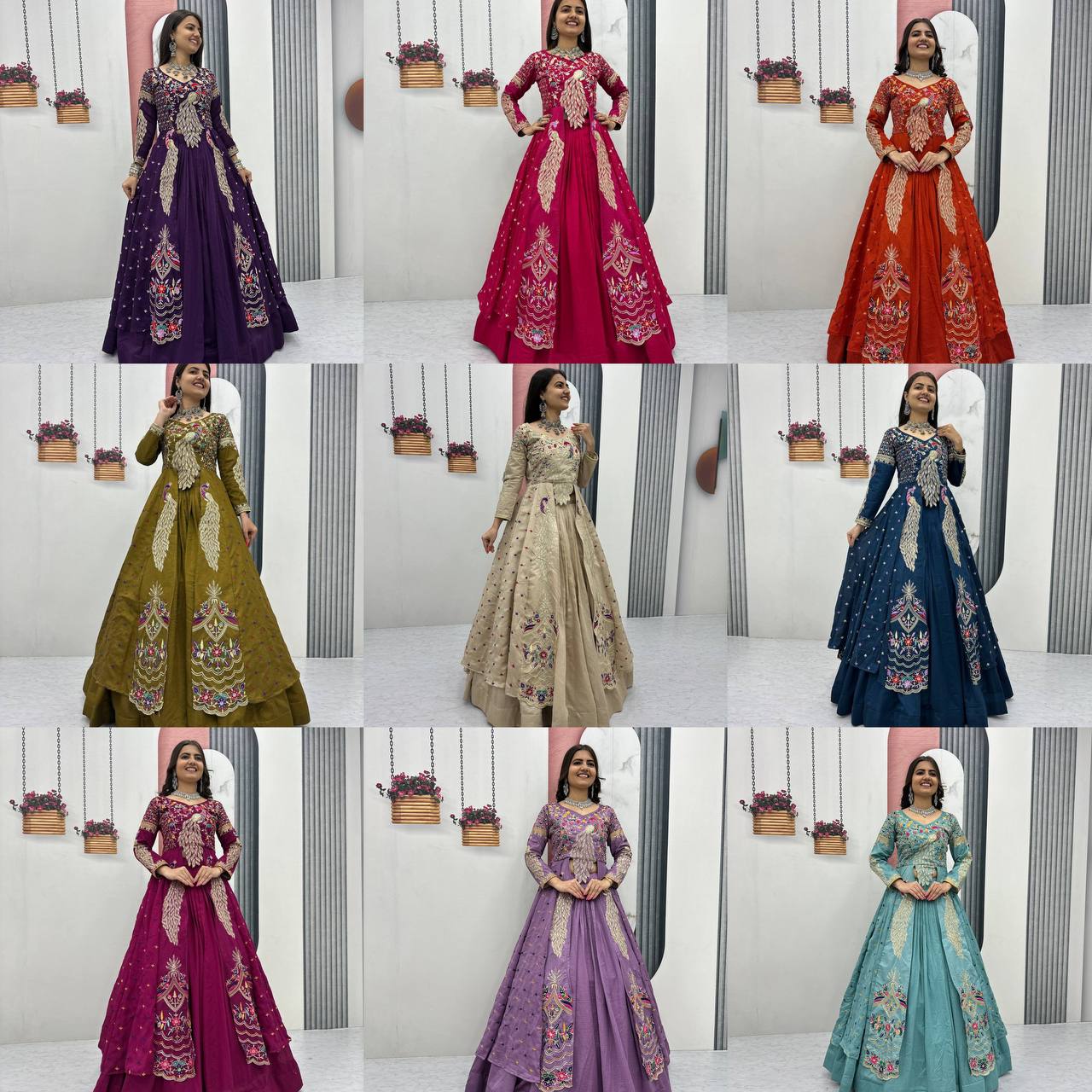 Festival Special Pure Vichitra Crop Top with Shrug Lehenga Set – Heavy Embroidery