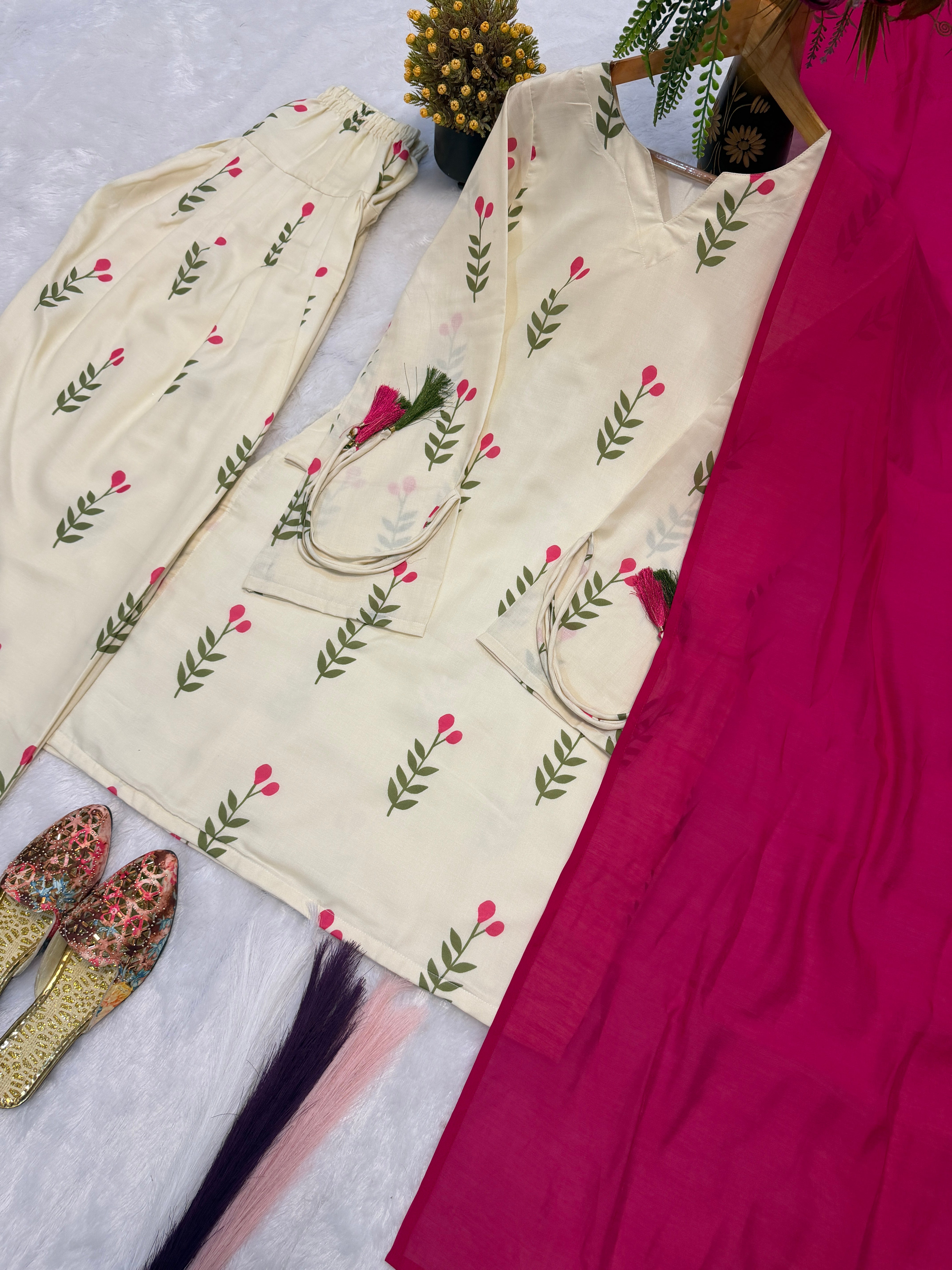 Readymade Pure Cotton 3-Piece Suit