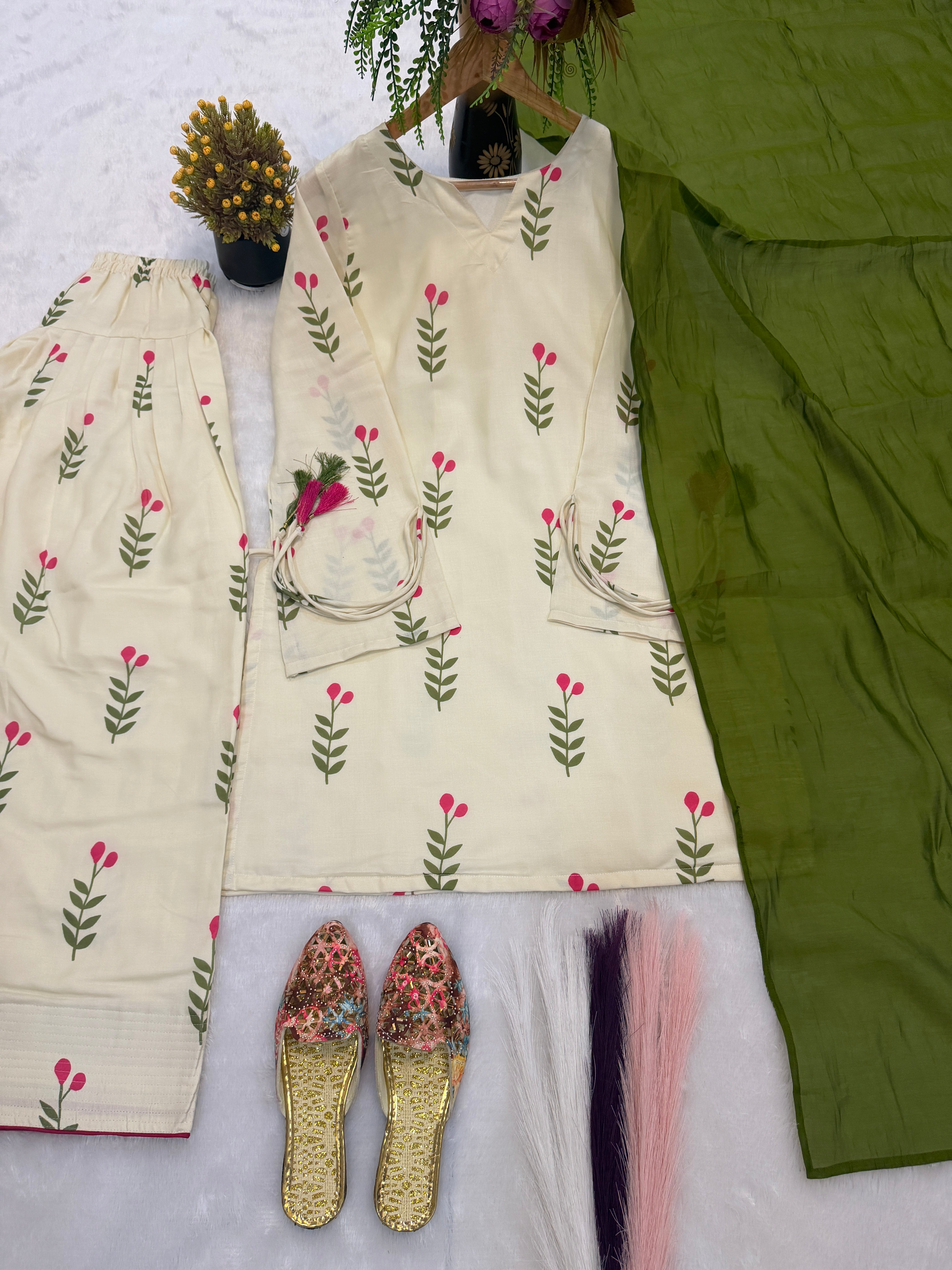 Readymade Pure Cotton 3-Piece Suit