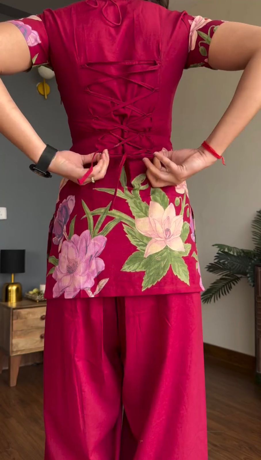 Women's Ethnic Laila Floral-Print Pure Cotton Kurti