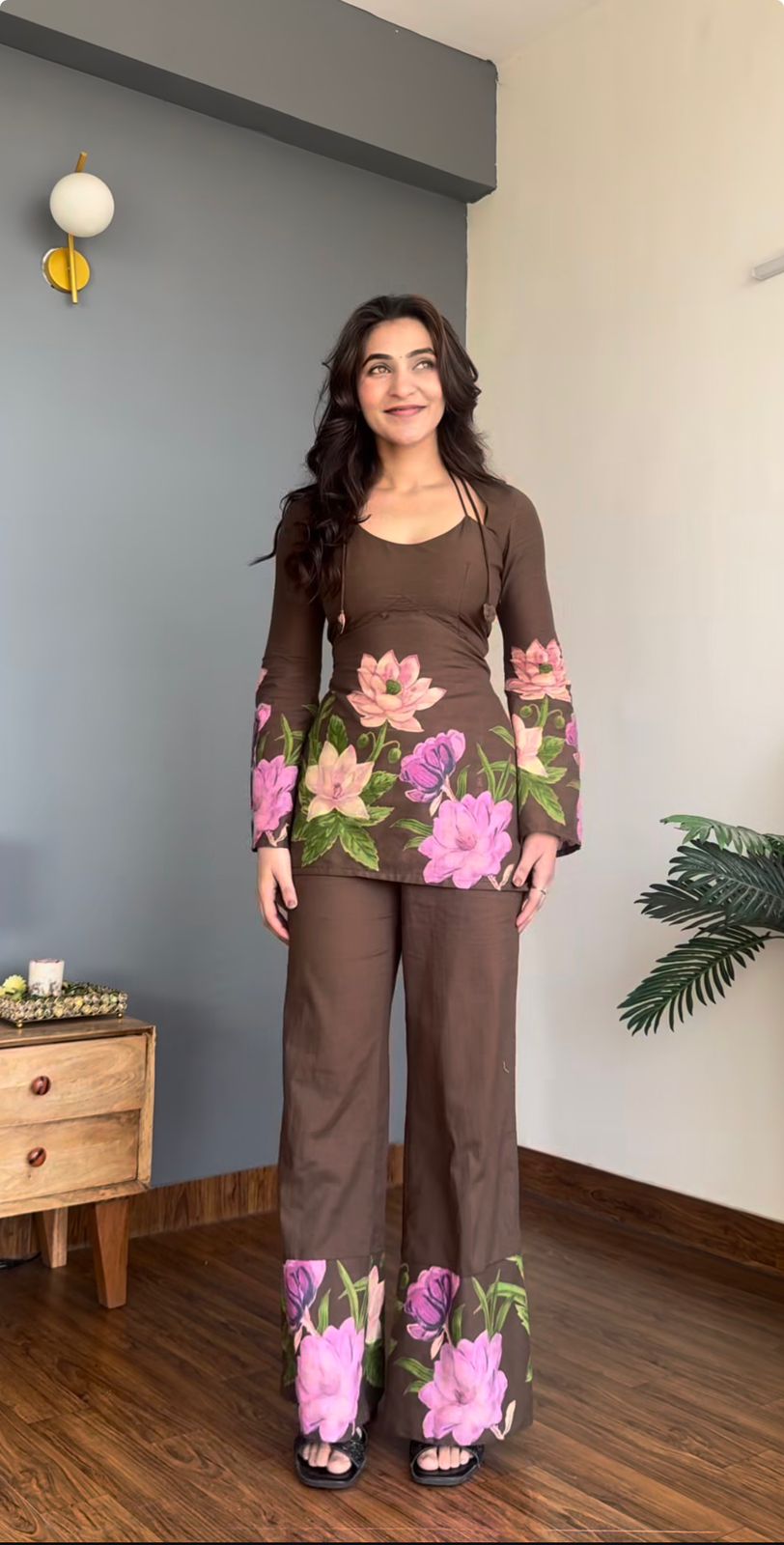 Women's Ethnic Laila Floral-Print Pure Cotton Kurti