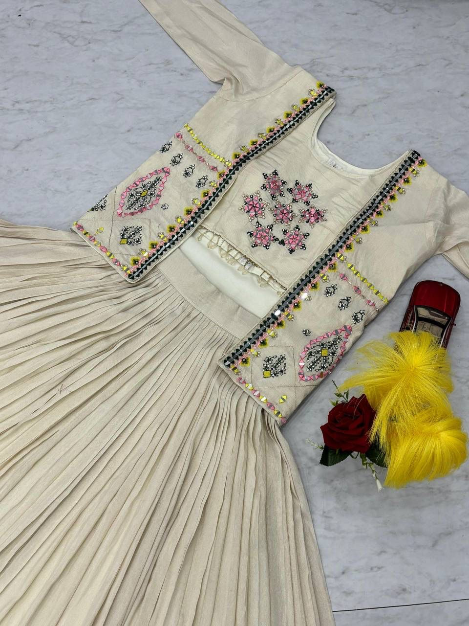 Festival Special Pure Tissue Fabric Lehenga Choli with Handwork Jacket